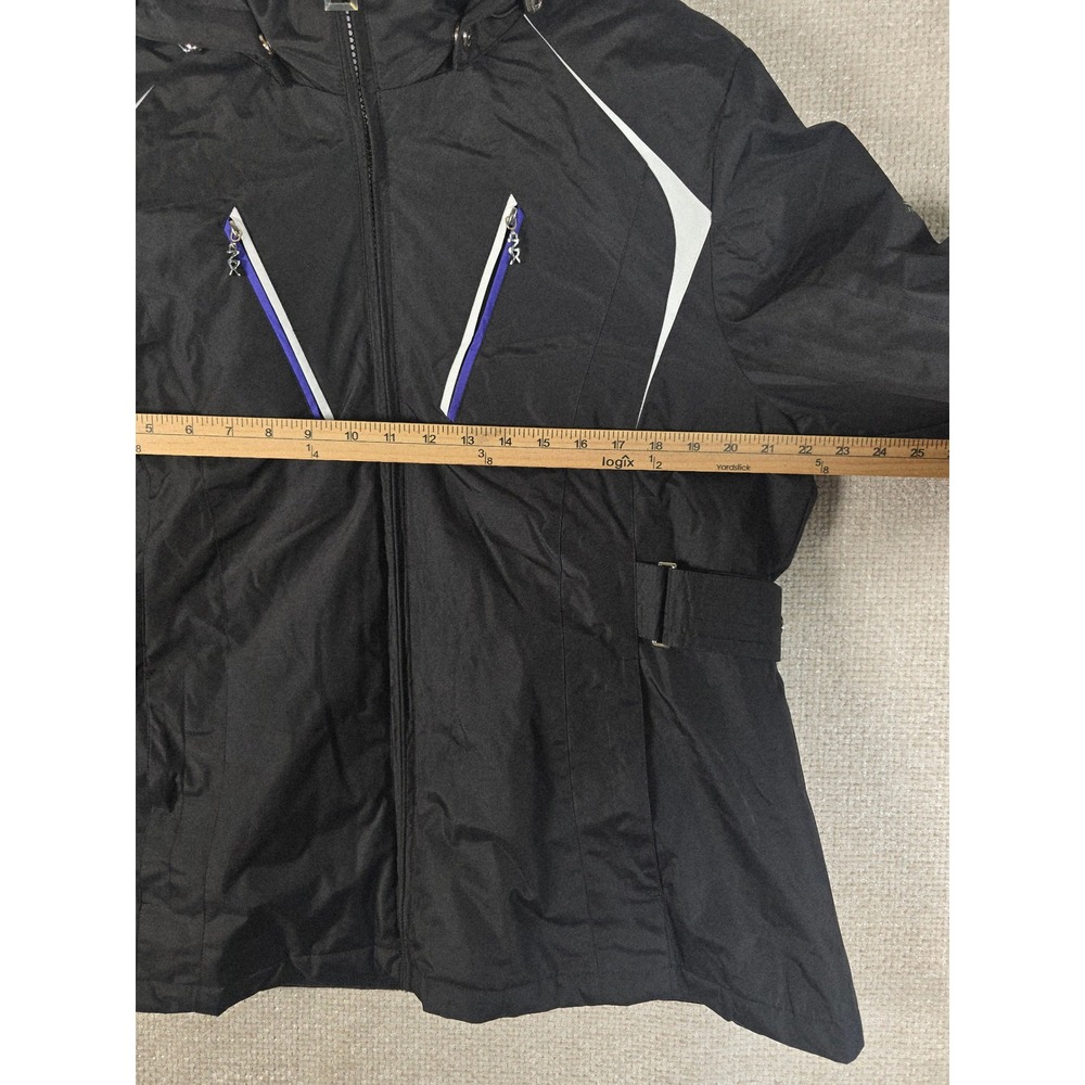 Zeroxposur Women's Xl 3-In-1 Systems Jacket Black Blue Plaid Ski Winter Coat View 5